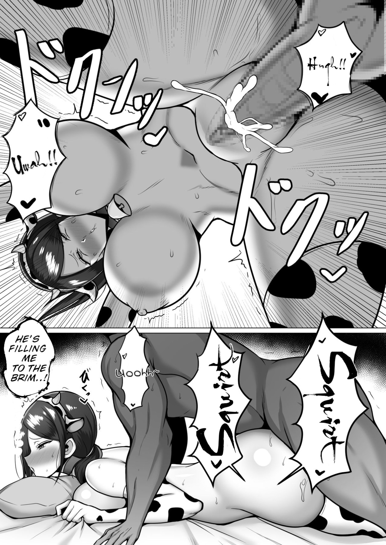 Hentai Manga Comic-Cow Cosplay Sex with a Frustrated Housewife-Read-20